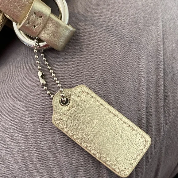 Coach XL gold lined hot pink multi pockets purse spacious bag purse - Picture 16 of 17